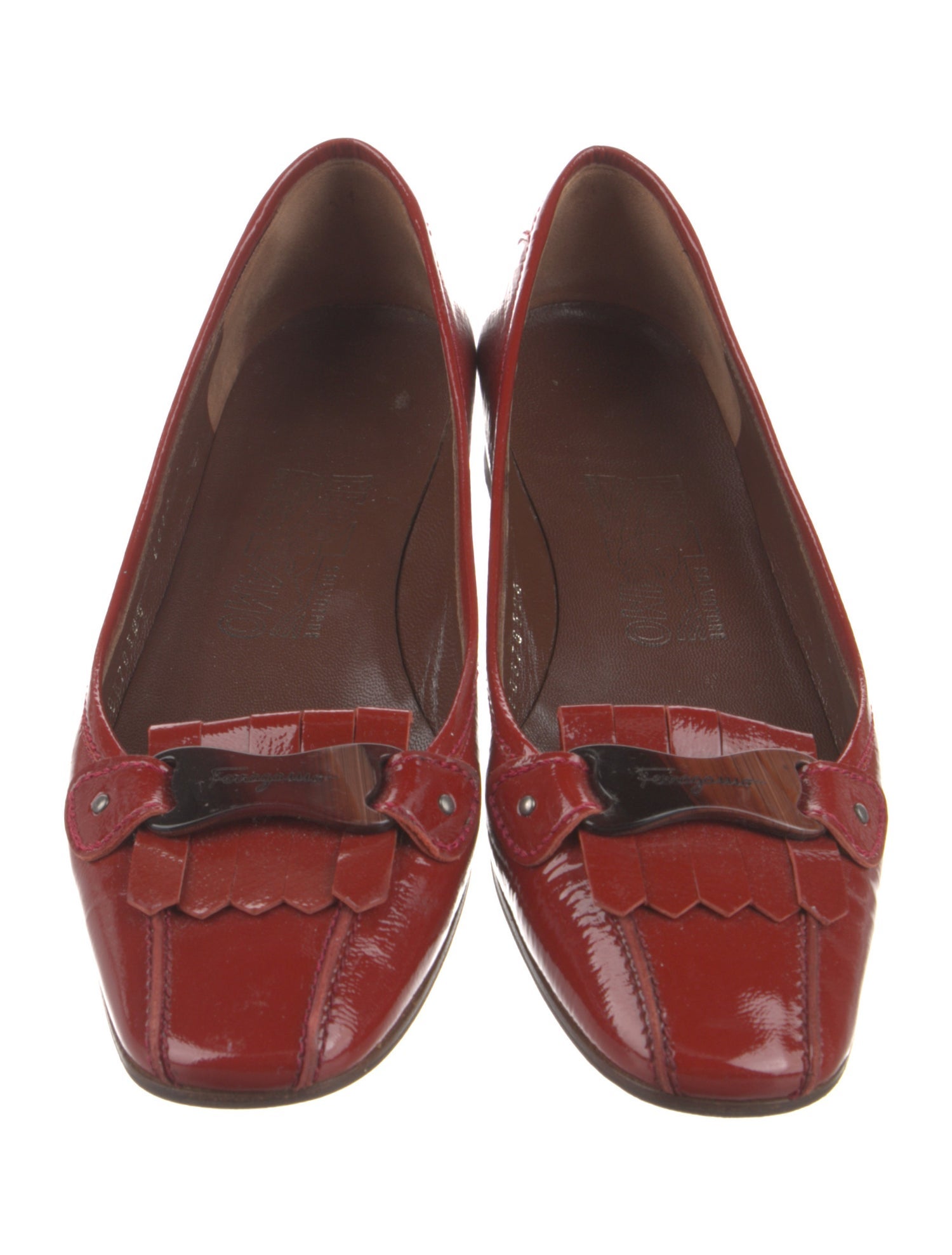 Ferragamo Patent Leather Ballet Flats